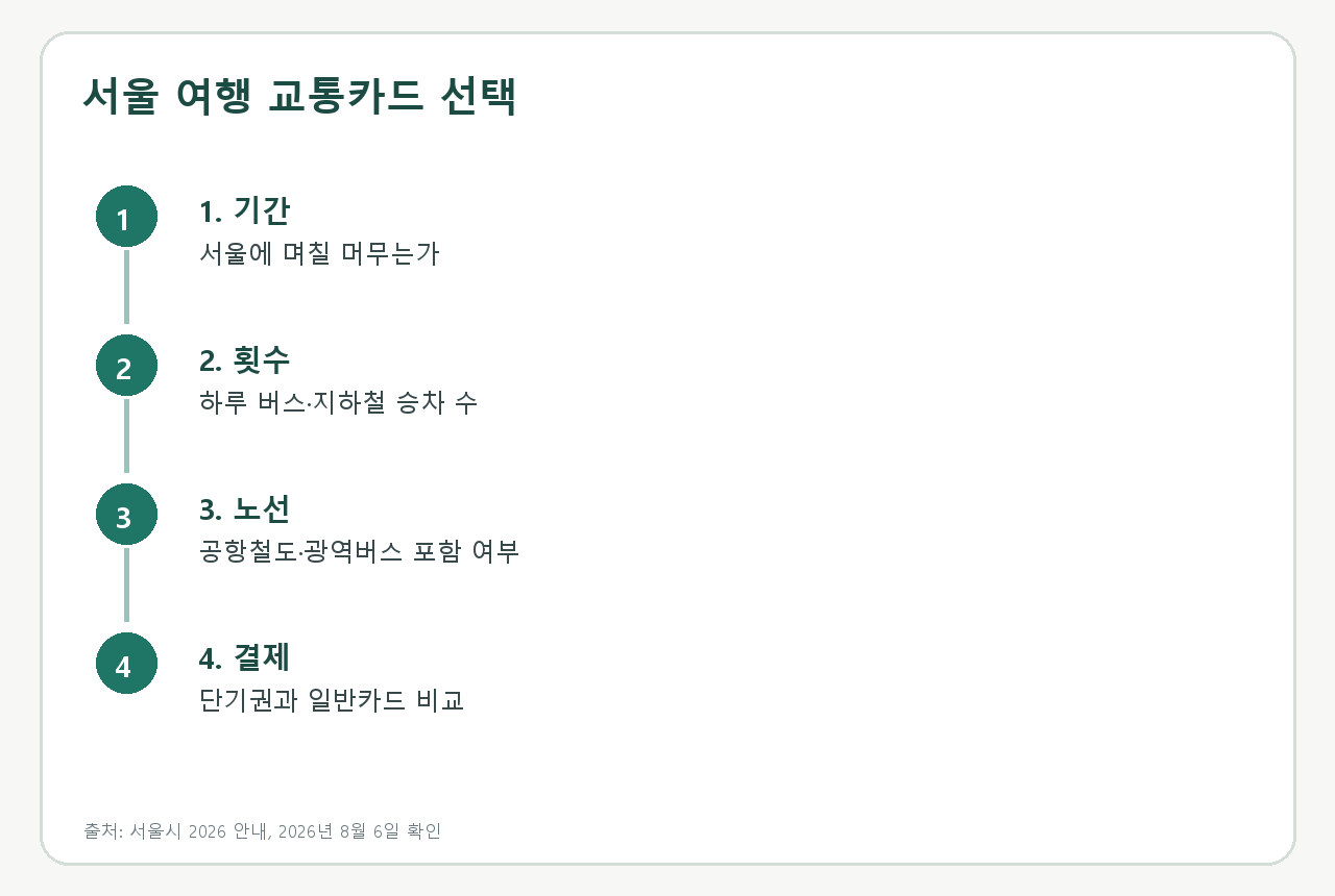 여행 기간과 하루 이동 횟수로 카드를 고르는 순서